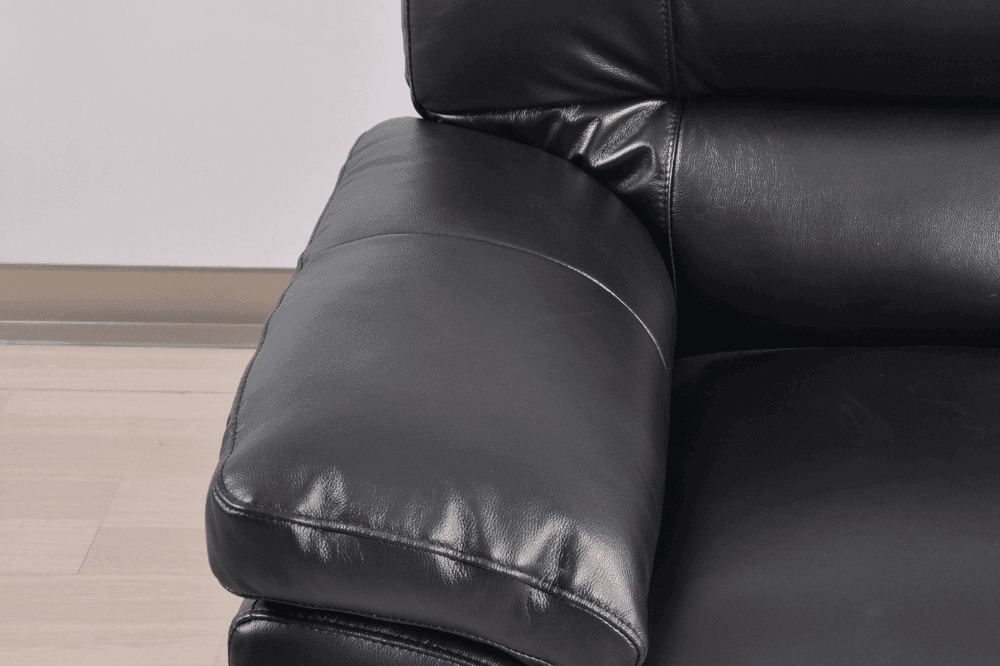 Dalmore Genuine Leather Black 2+2 Seater Sofa Set