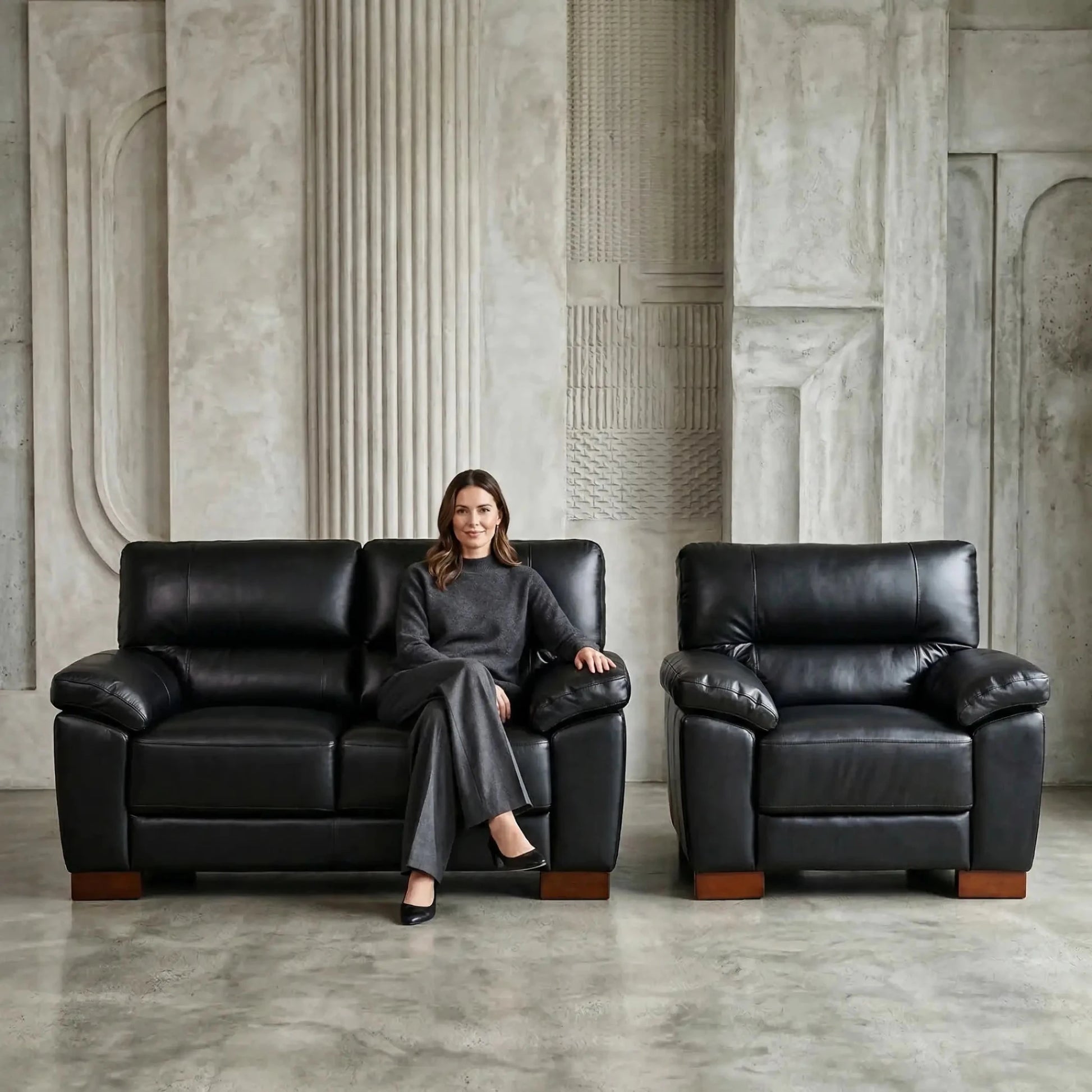 black-leather-2-1-sofa-set
