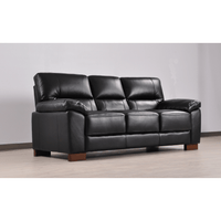 Dalmore Black 3-seater roomset angled view on white background with modern design elements