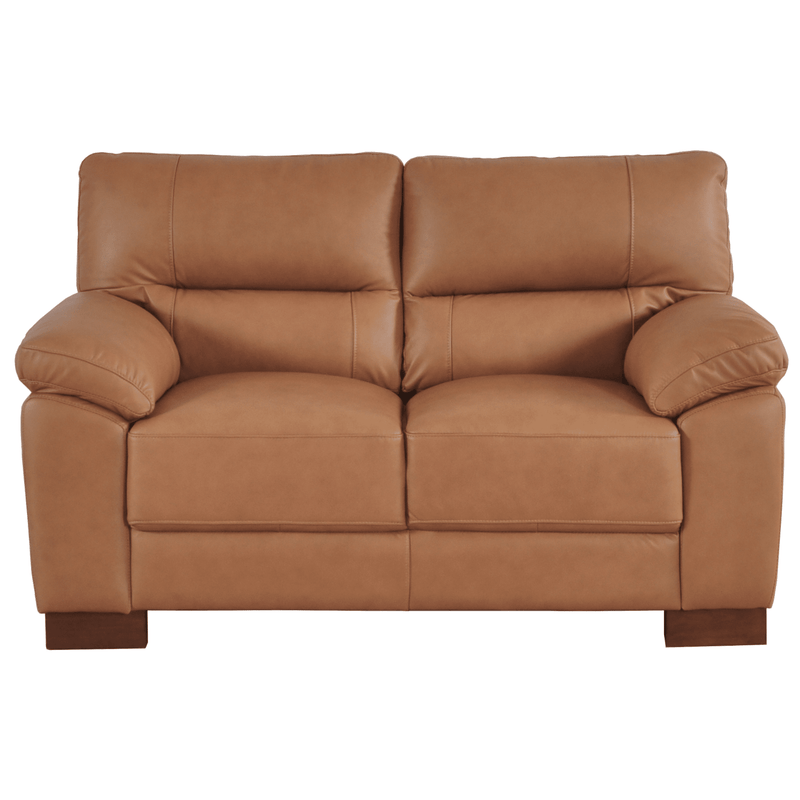 Dalmore Genuine Leather Caramel 2+1+1 Seater Sofa Set - Furniture Instore
