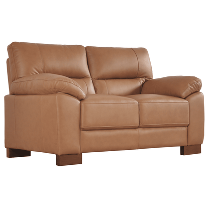 Dalmore Genuine Leather Caramel 2+1+1 Seater Sofa Set - Furniture Instore