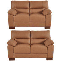 Dalmore Genuine Leather Caramel 2+2 Seater Sofa Set