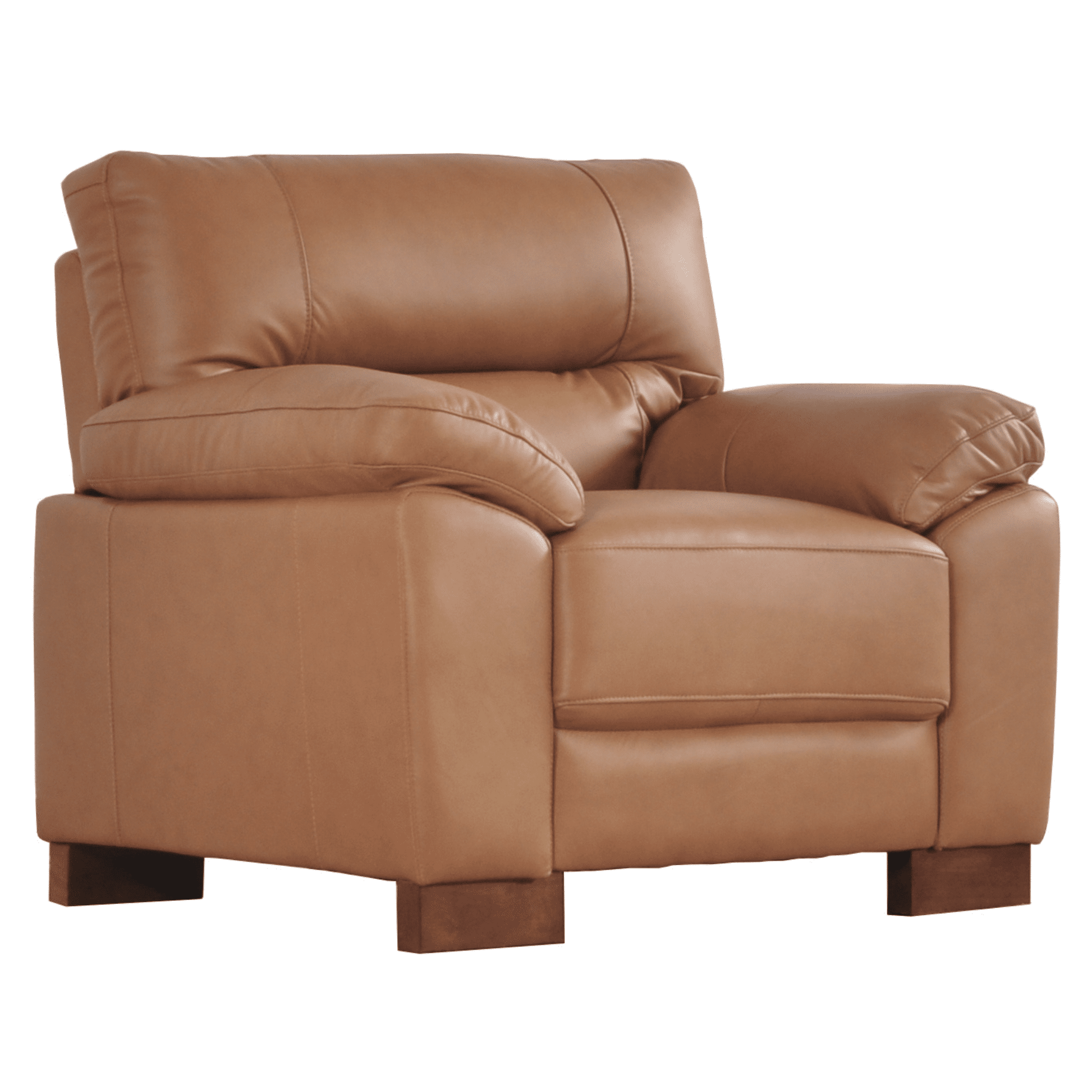 Dalmore Genuine Leather Caramel 3+1+1 Seater Sofa Set - Furniture Instore
