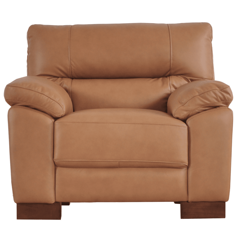 Dalmore Genuine Leather Caramel 3+1+1 Seater Sofa Set - Furniture Instore