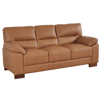 Dalmore Genuine Leather Caramel 3+1+1 Seater Sofa Set - Furniture Instore