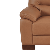 Dalmore Genuine Leather Caramel 3+1+1 Seater Sofa Set - Furniture Instore