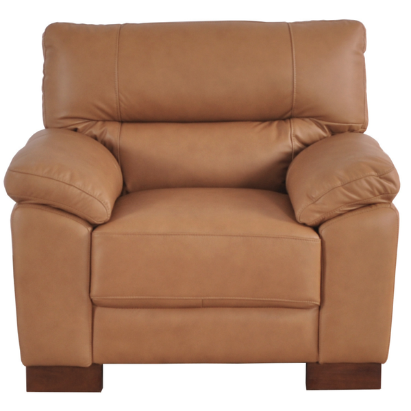 Dalmore Genuine Leather Caramel Armchair