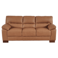 Dalmore Genuine Leather Caramel 3 Seater Sofa