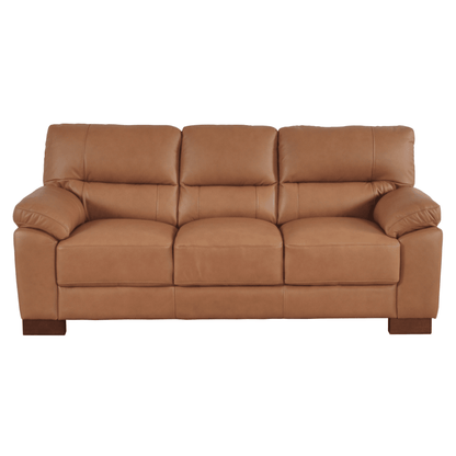 Dalmore Genuine Leather Caramel 3+1+1 Seater Sofa Set - Furniture Instore