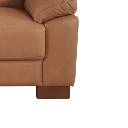 Dalmore Genuine Leather Caramel 3+1+1 Seater Sofa Set - Furniture Instore