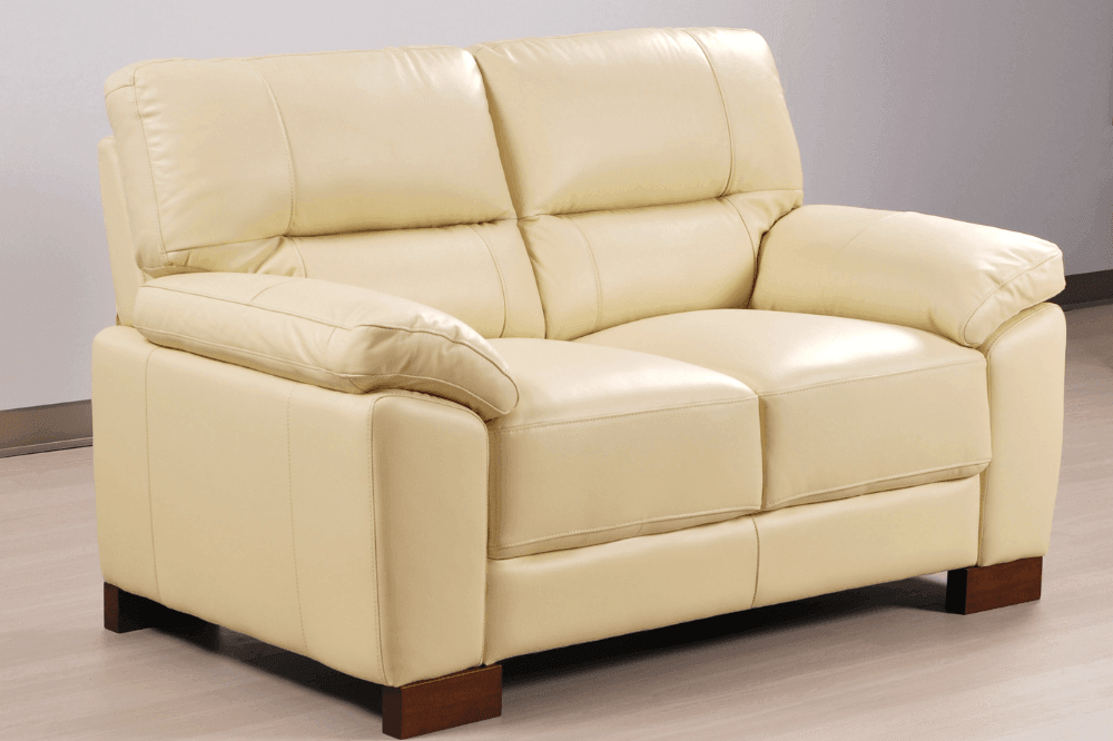 Dalmore Genuine Leather Cream 2+2 Seater Sofa Set