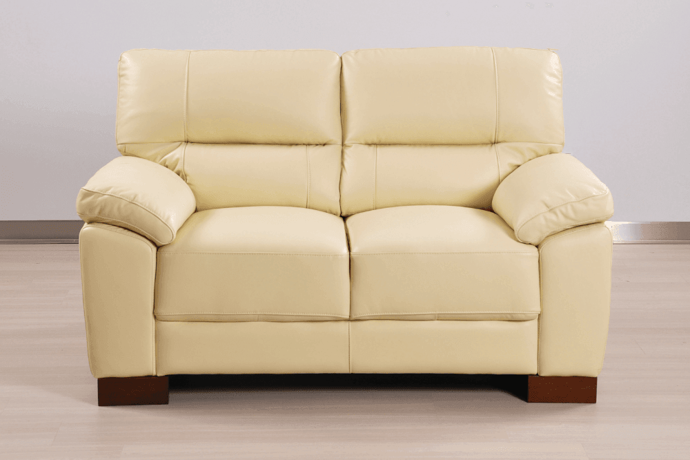 Dalmore Genuine Leather Cream 2+2 Seater Sofa Set