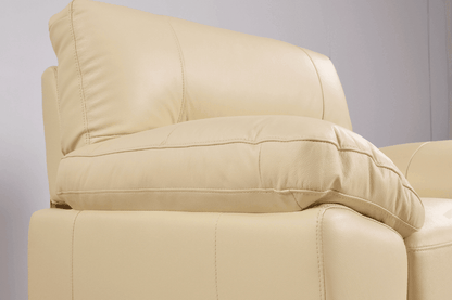 Dalmore Genuine Leather Cream 2+2 Seater Sofa Set