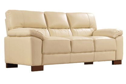 Dalmore Genuine Leather Cream 3+1+1 Seater Sofa Set