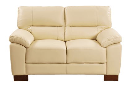 Dalmore Genuine Leather Cream 3 + 2 Seater Sofa Set