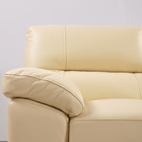 Close-up of Cream 3-seater sofa highlighting fabric texture and design