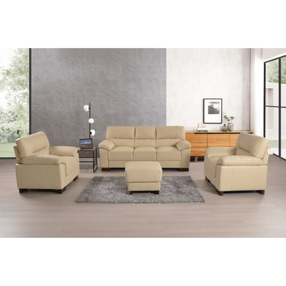 Dalmore Cream 3+1+1 Seater Sofa Set – 3 seater and armchairs in a modern living room setting
