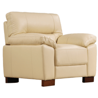 Dalmore Cream Armchair – Angled view on a clean white background