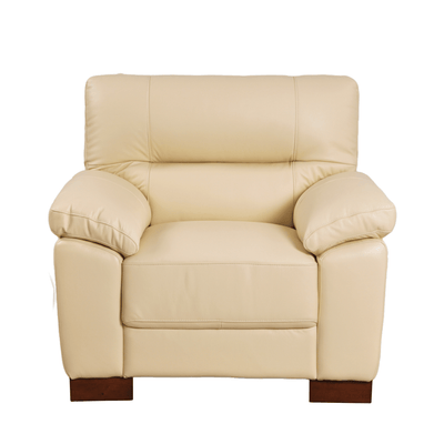 Dalmore Genuine Leather Cream Armchair