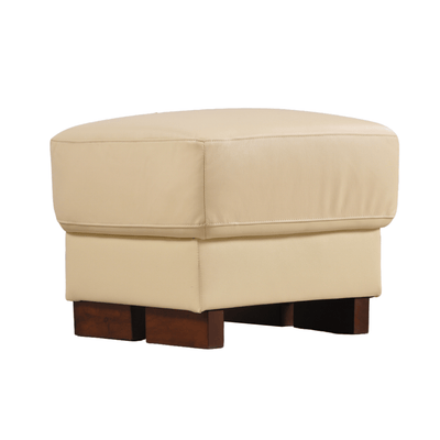 Dalmore Genuine Leather Cream Footstool