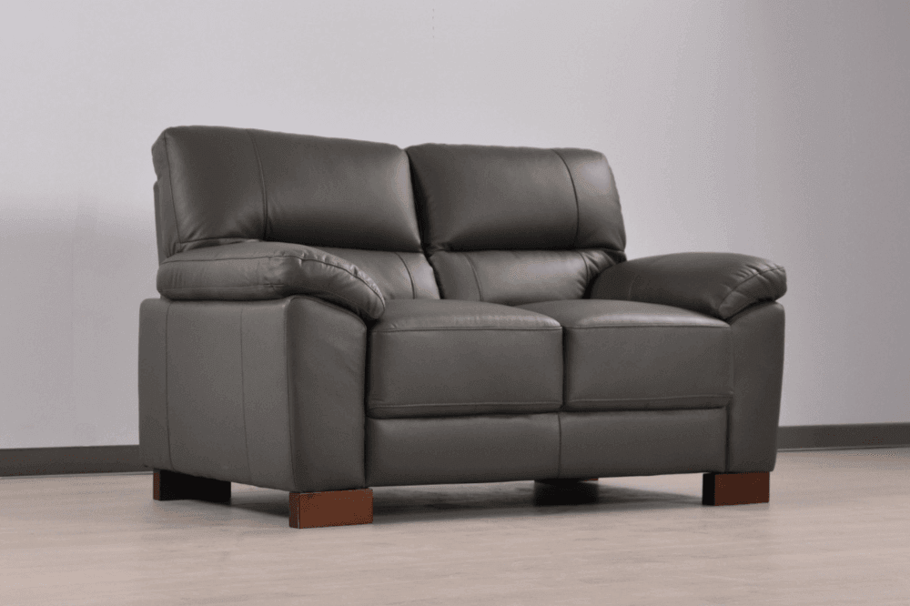 Dalmore Genuine Leather Grey 2+1+1 Seater Sofa Set