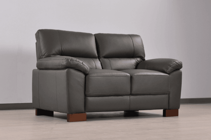 Dalmore Genuine Leather Grey 2+1+1 Seater Sofa Set