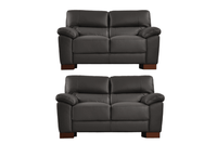 Dalmore Genuine Leather Grey 2+2 Seater Sofa Set
