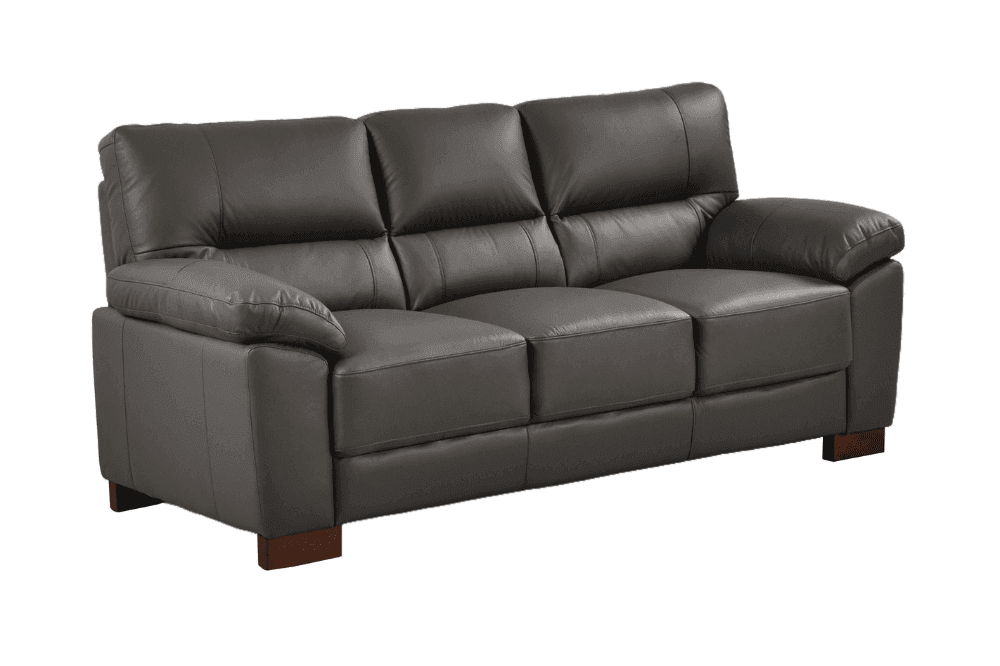 Dalmore Genuine Leather Grey 3+1+1 Seater Sofa Set