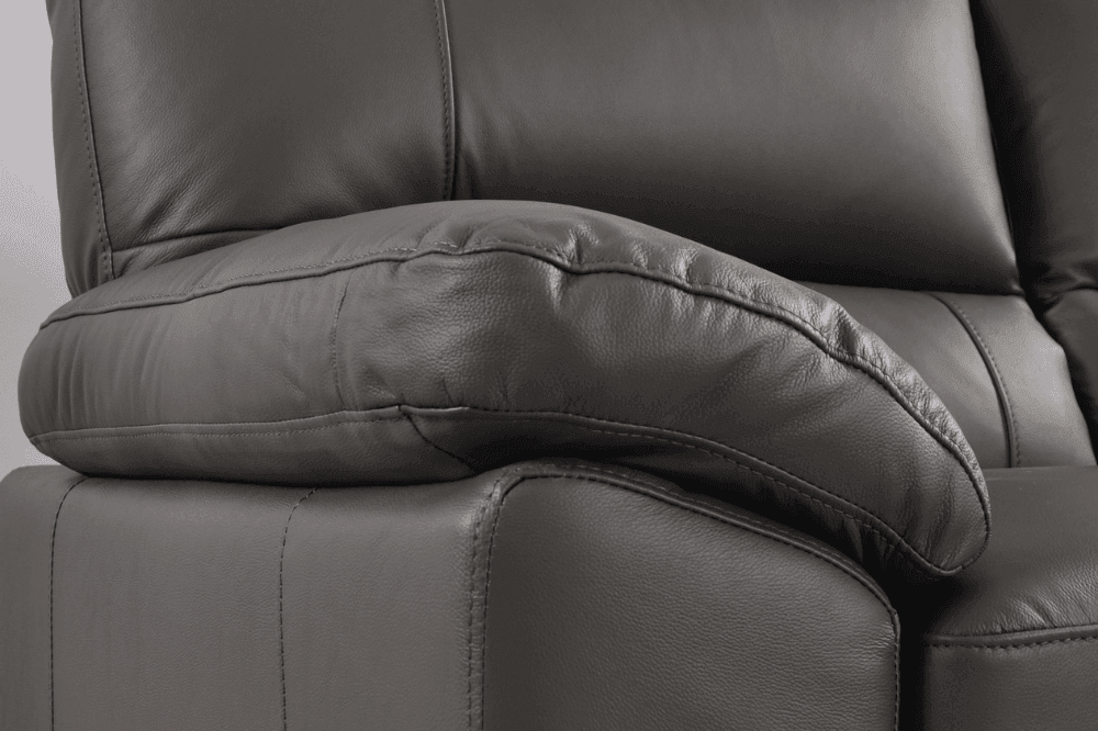 Dalmore Genuine Leather Grey 3+1+1 Seater Sofa Set