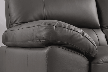 Dalmore Genuine Leather Grey 3+2+1 Seater Sofa Set