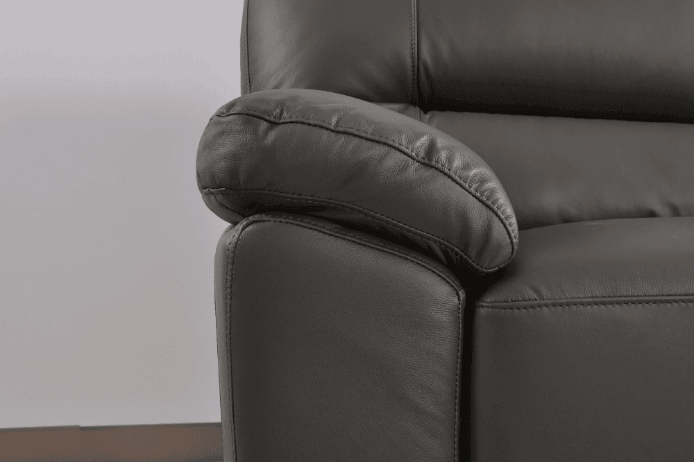 Dalmore Genuine Leather Grey 3+2+1 Seater Sofa Set