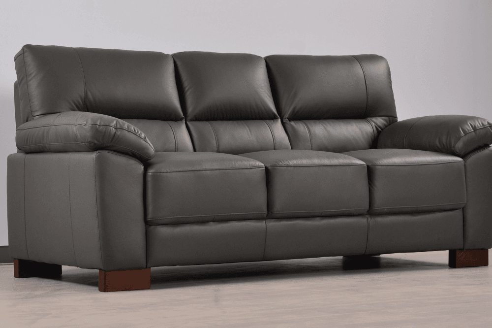 Dalmore Genuine Leather Grey 3+2+1 Seater Sofa Set