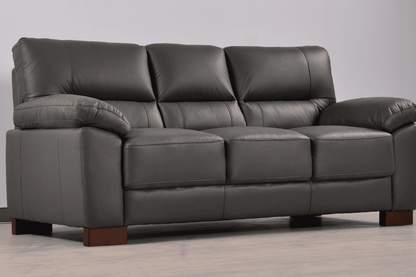 Dalmore Genuine Leather Grey 3+2+1 Seater Sofa Set