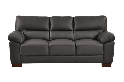 Dalmore Genuine Leather Grey 3+3 Seater Sofa Set