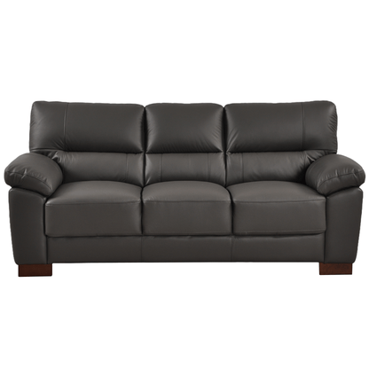 Dalmore Grey 3 Seater Sofa – Front-facing view on white background, featuring sleek modern design and soft grey upholstery.