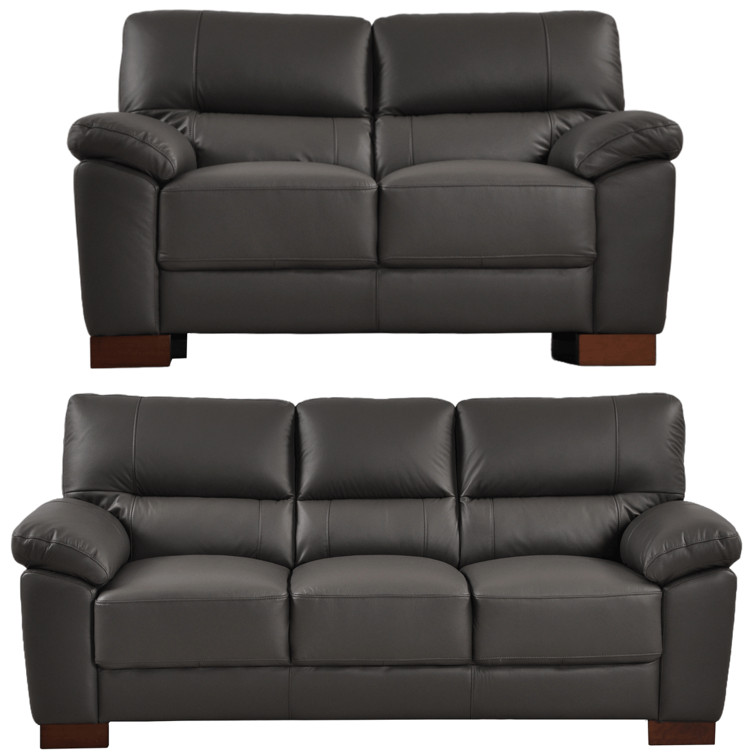 Dalmore Grey Leather 3+2 Sofa Set | Furniture in Store