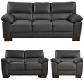 Dalmore Genuine Leather Grey 3+2+1 Seater Sofa Set