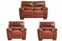 Dalmore Genuine Leather Tan 2+1+1 Seater Sofa Set