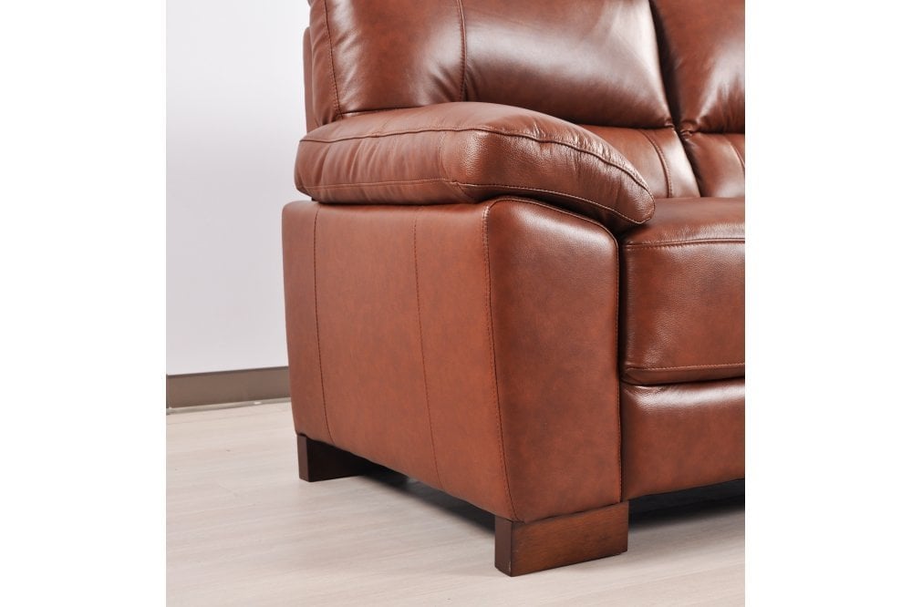 Dalmore Genuine Leather Tan 2+1+1 Seater Sofa Set