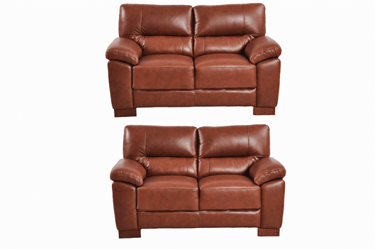 Dalmore Genuine Leather Tan 2+2 Seater Sofa Set