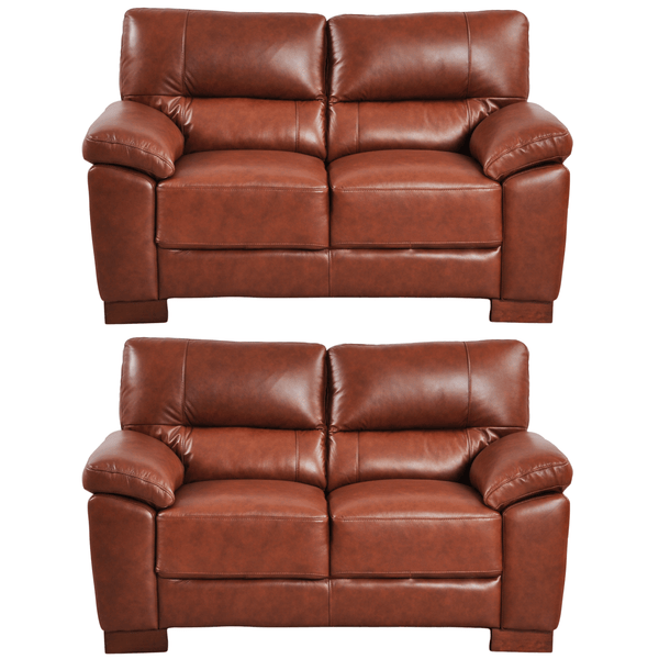 Dalmore Genuine Leather Tan 2+2 Seater Sofa Set