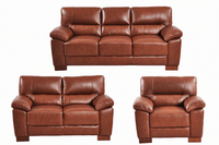 Dalmore Genuine Leather Tan 3+2+1 Seater Sofa Set
