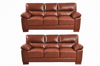 Dalmore Genuine Leather Tan 3+3 Seater Sofa Set