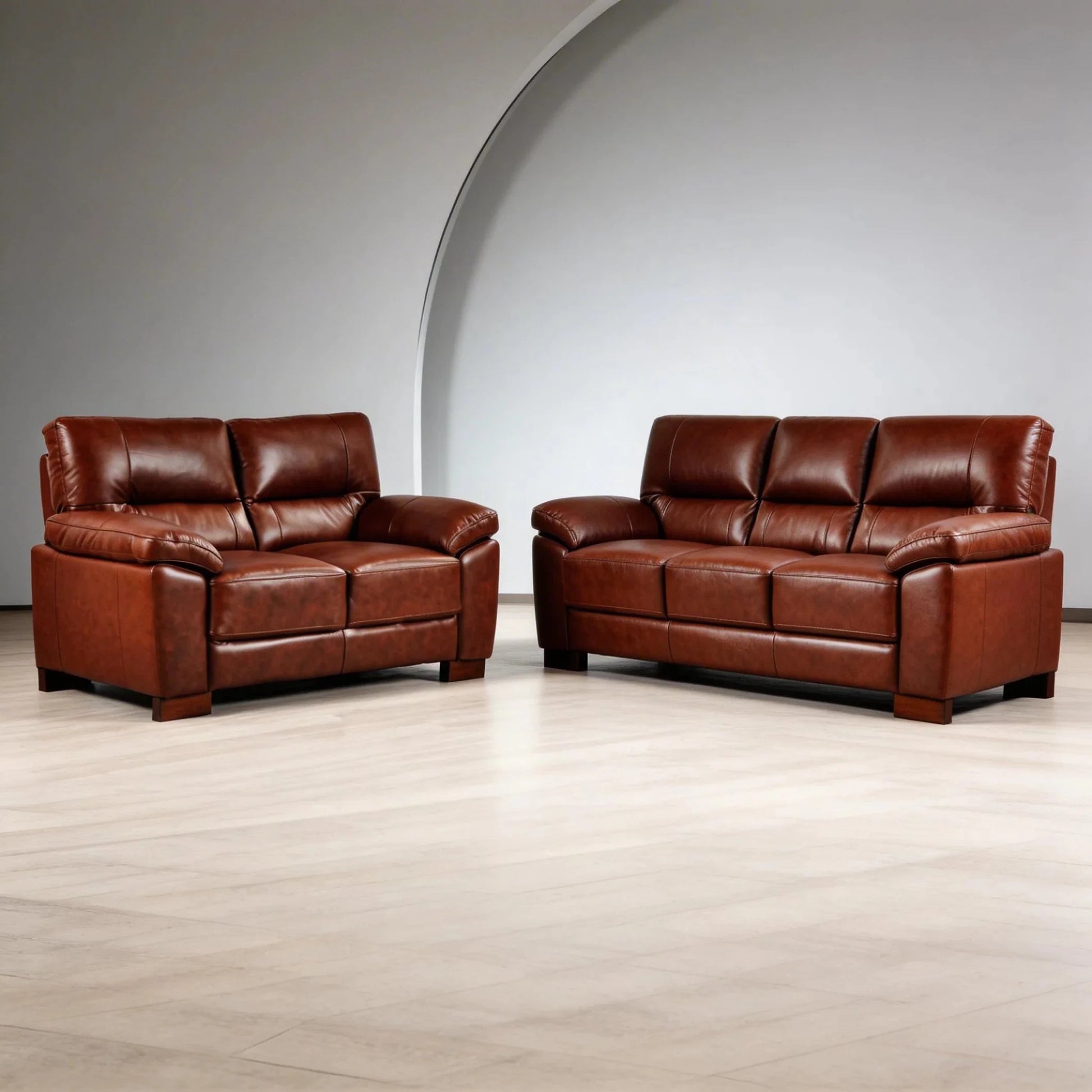 Leather Sofa Set
