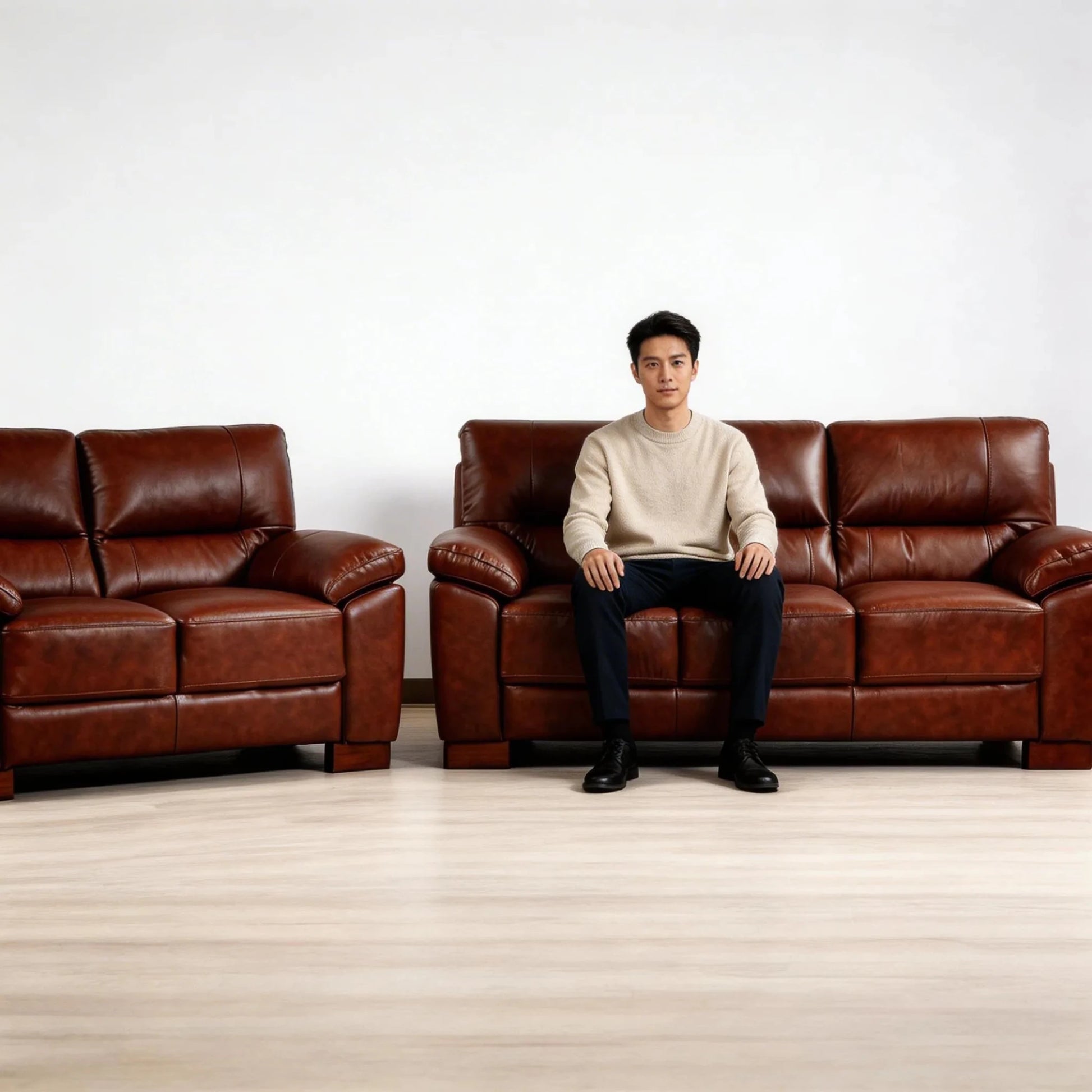Tan Sofa Set 3+ 2