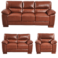 Dalmore Genuine Leather Tan 3+2+1 Seater Sofa Set