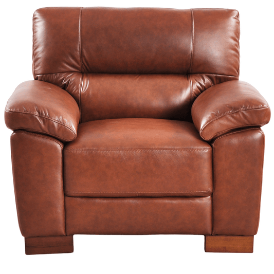 Dalmore Genuine Leather Tan Armchair - Furniture Instore