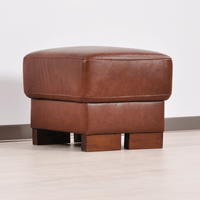 Dalmore Genuine Leather Tan Footstool