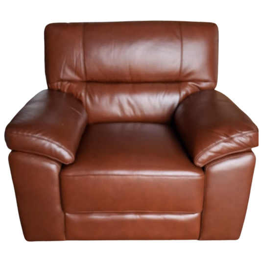 tan genuine leather sofa on a white background

