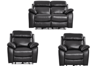 Dandrea Genuine Leather Black  Electric Power Recliner 2+1+1 Seater sofa set